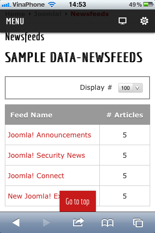 News feeds presentation (com_newsfeeds)